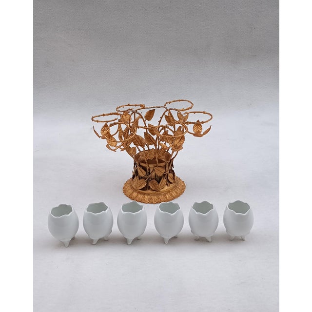 Vintage Gilded Bronze Egg Cup, 1960s For Sale - Image 4 of 12