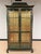 Paint Pagoda Top Chinoiserie Display Cabinet in Green Lacquer From Union National For Sale - Image 7 of 12