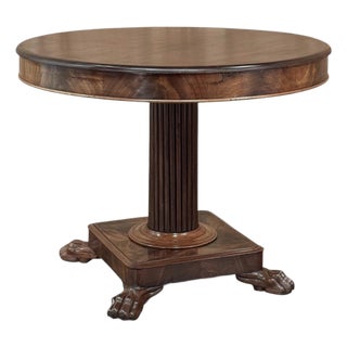 Antique French Charles X Period Mahogany Center Table For Sale