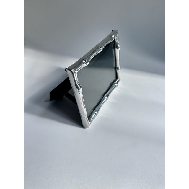 Mariposa Faux Bamboo Cast Aluminum Picture Frame For Sale - Image 4 of 18