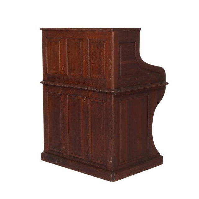 Antique Rj Horner Oak Ladies Roll Top Desk C1910 For Sale - Image 16 of 18