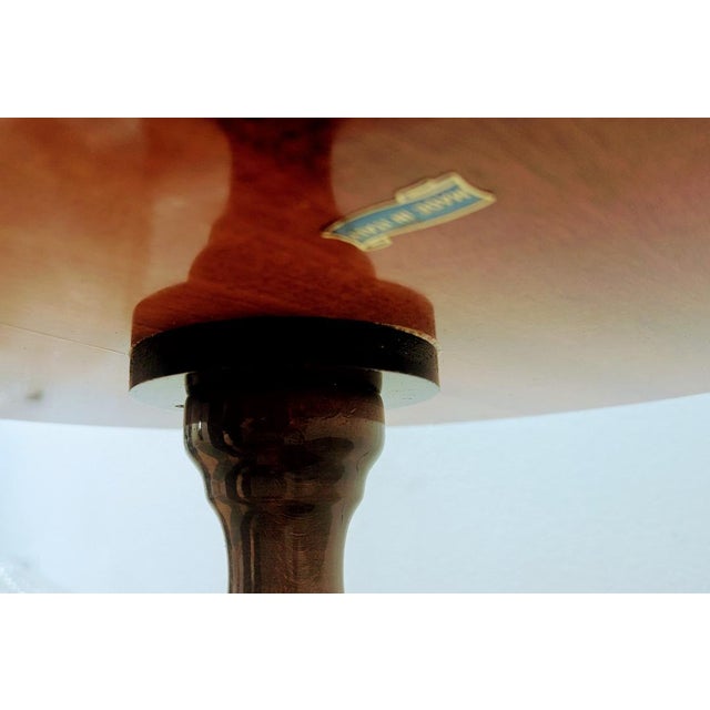 Vintage Italian Marquetry Inlaid Wood Side Table Victorian Style For Sale - Image 4 of 7