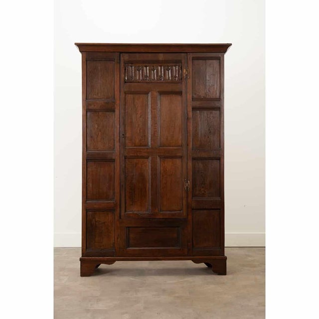Early 18th Century English 18th Century Oak Armoire Cabinet For Sale - Image 5 of 12