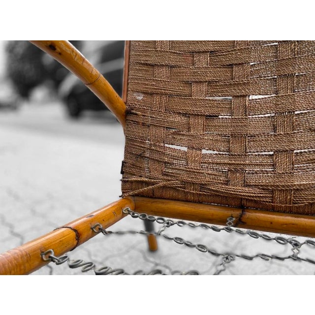 French Bamboo Lounge Chair by Adrien Audoux & Frida Minet For Sale - Image 12 of 16