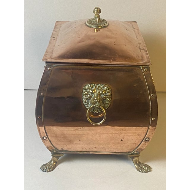 Early 19th Century Antique English Regency Copper and Brass Coal Hod/Scuttle For Sale - Image 5 of 11