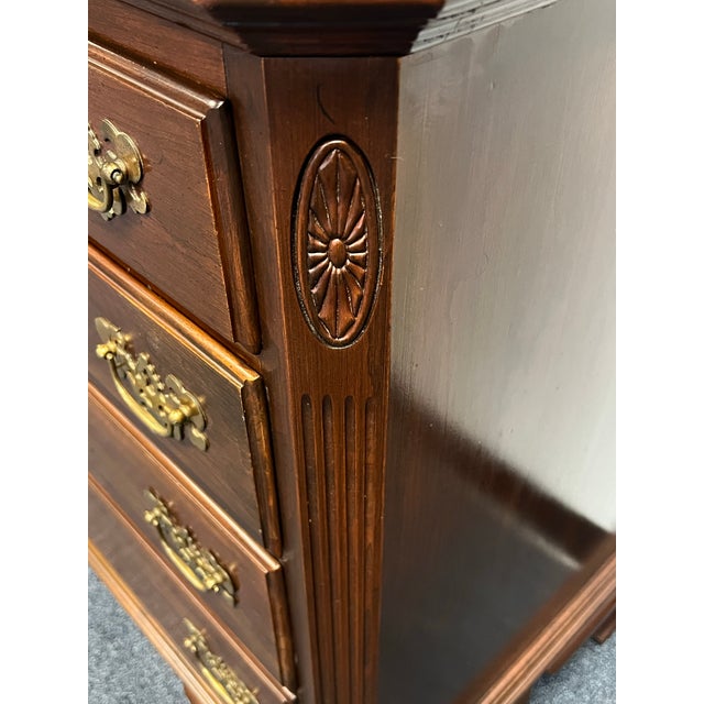 Ethan Allen Georgian Court Cherry 11 Drawer Dresser For Sale - Image 9 of 12