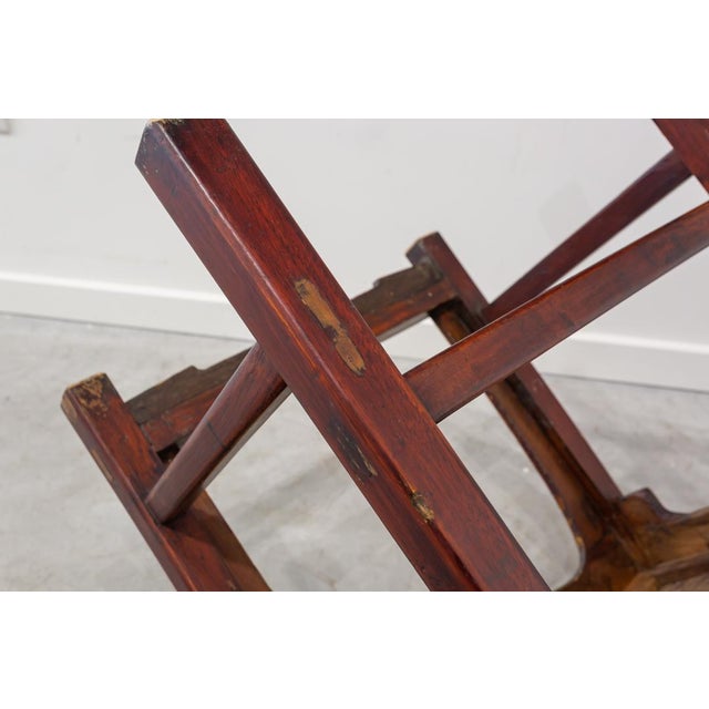 Brown Vintage Wood Chinese Chair For Sale - Image 8 of 10