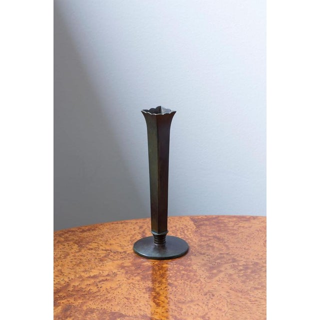 Orchid Bronze Vase from GAB For Sale - Image 8 of 9