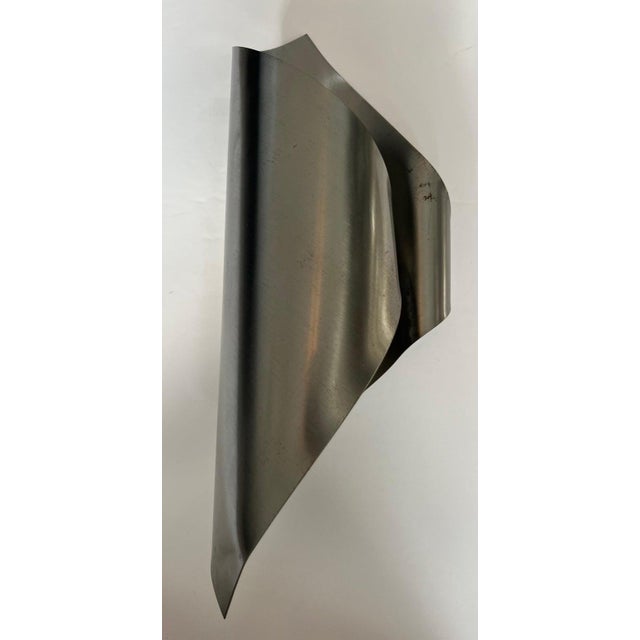 Pair of 1970s Maison Charles Steel Sculptural Sconces For Sale In New York - Image 6 of 13