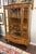 Vintage Burled Walnut Bowfront Curio China Cabinet For Sale - Image 4 of 13