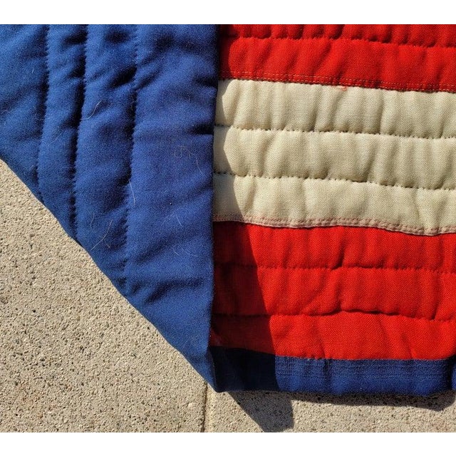 Early 20th C 45 Star Wool Flag Quilt For Sale - Image 12 of 12