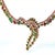 Vintage Diamond Emerald & Ruby 18k Yellow Gold Centerpiece Necklace For Sale - Image 4 of 6