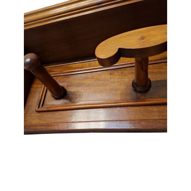 Antique Italian Wall Coat Hanger in Walnut, 1890s For Sale - Image 6 of 10