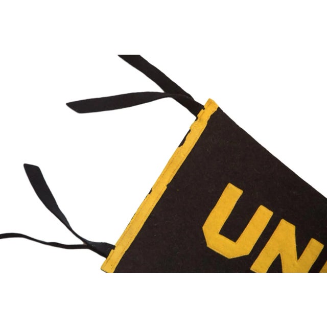 Mid-Century Modern Antique Uncas NY Adirondacks Felt Flag For Sale - Image 3 of 4