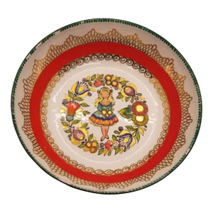 Vintage Handpainted Metal Austrian Bowl