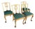 Vintage Chippendale Style Ball in Claw Dining Chairs - Set of 4 For Sale