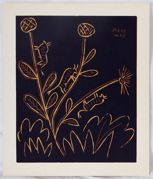 Pablo Picasso, Plante aux toritos, Etching
