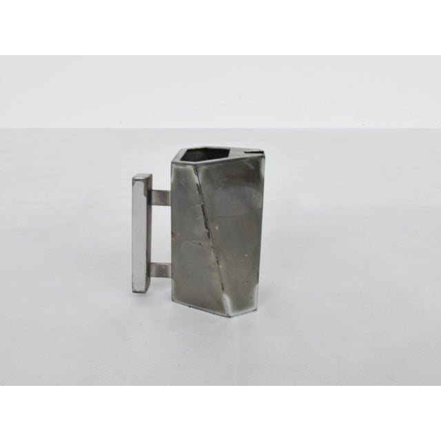 1920s Art Deco Cubista Pewter Table Objects and Vase, 1920, Set of 5 For Sale - Image 5 of 7