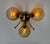 Trifoglio Polished Brass Amber Bubbles Globe Flush Mount by Fabio LTD For Sale - Image 6 of 8
