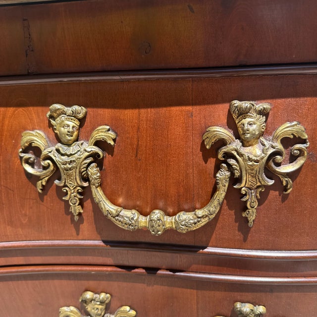 18th C Marble Top Bombe Commode With Gilt Bronze Hardware Dresser For Sale In Los Angeles - Image 6 of 12