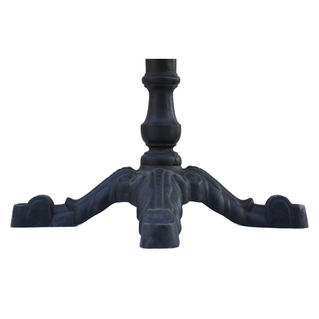 Not Yet Made - Made To Order Matthew Izzo Home Avignon Lightly Distressed Oak French Bistro Table With Cast Iron Base - Square For Sale - Image 5 of 7