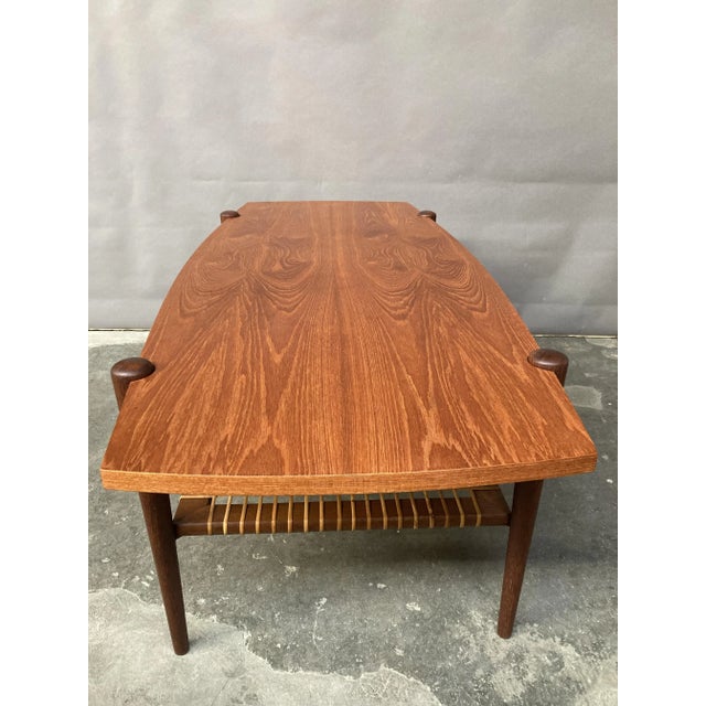 Teak Double-Sided Coffee Table attributed to Louis Van Teeffelen for Wébé, 1950s For Sale - Image 6 of 11