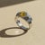 Square-Cut Citrine Architectural Silver Cocktail Ring, Size 7.5 For Sale - Image 6 of 6