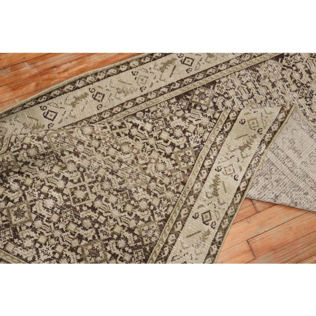 1920s Persian Malayer runner in brown with an all-over small Herati design Details rug no. j3296 size 3' 1" x 15' 2" (94 x...