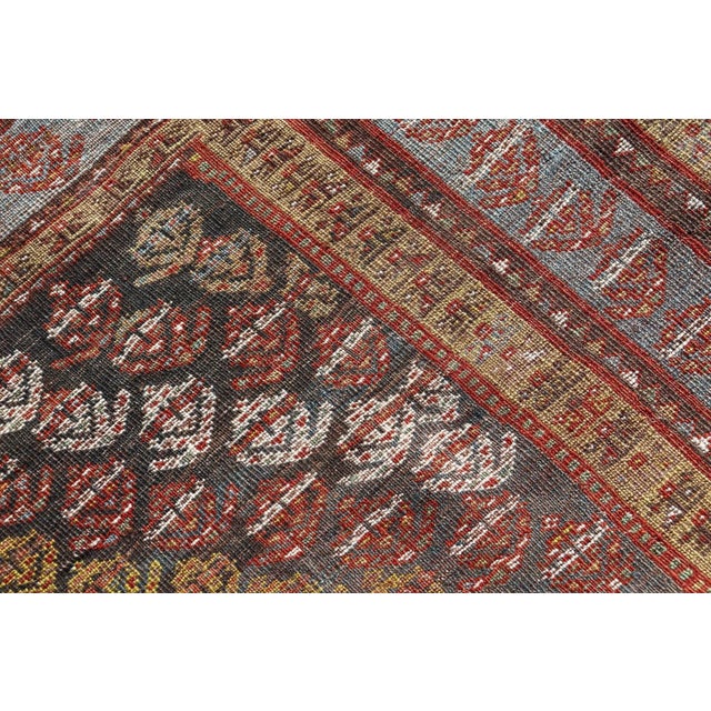 Antique Persian Hand-Knotted Kurdish Runner in Wool With Sub-Geometric Design For Sale - Image 12 of 12