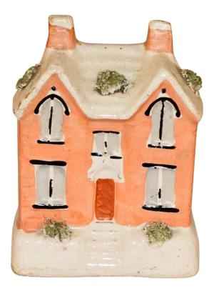 19th C Staffordshire Cottage Bank