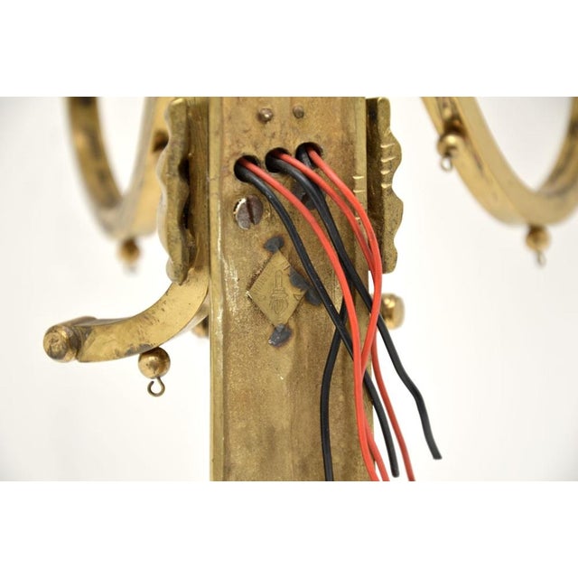 Antique Brass Wall Sconces, 1950, Set of 4 For Sale - Image 11 of 12