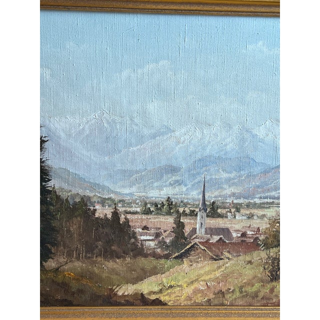 Impressionist Fritz Winter Munchen Germany Original Oil Painting Sonthofen Im Allgaeu Bavarian Alps For Sale - Image 3 of 11