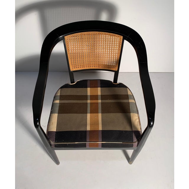 Elegant Pair of Vintage Cane Back Armchairs For Sale In Chicago - Image 6 of 7