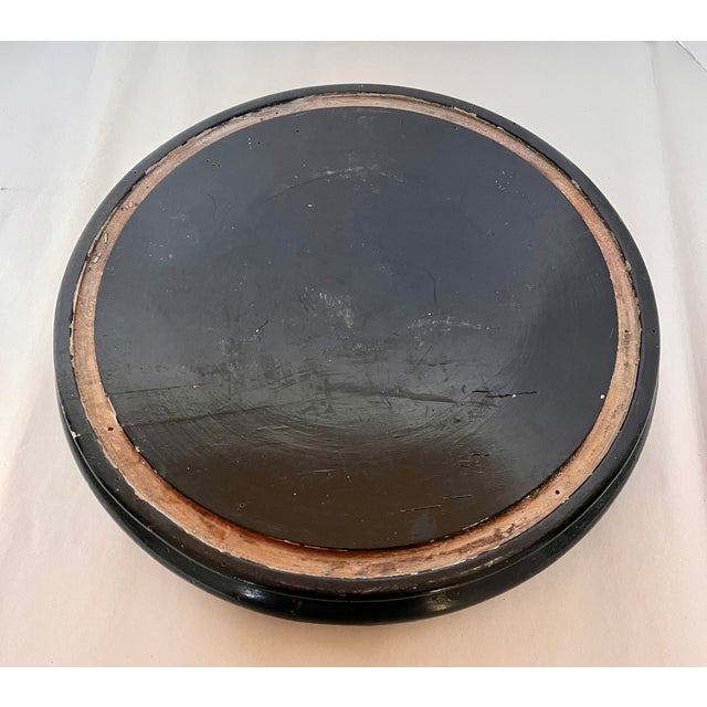 Early 1900s French Hand Blown Glass Cloche on Wood Footed Base For Sale - Image 10 of 12