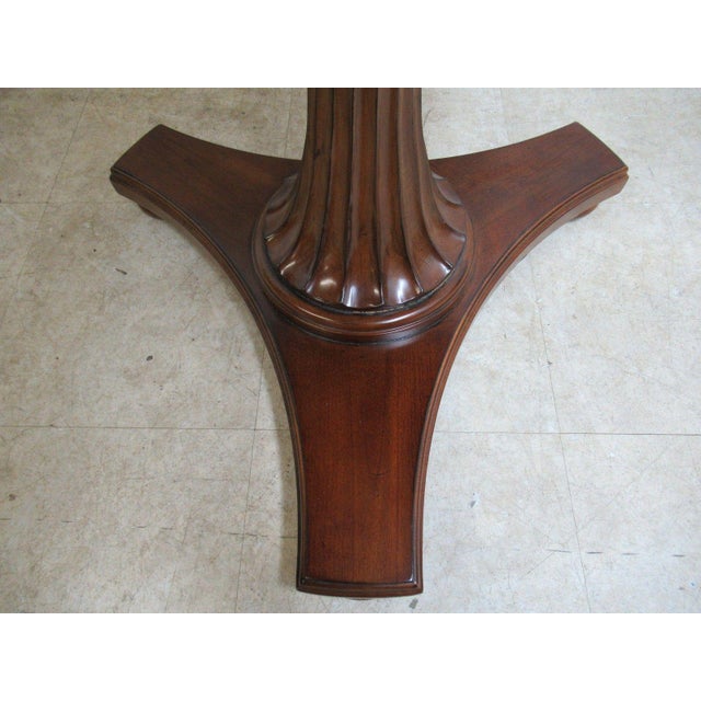 Ethan Allen Upton Pedestal Lamp End Table Inlaid | Chairish