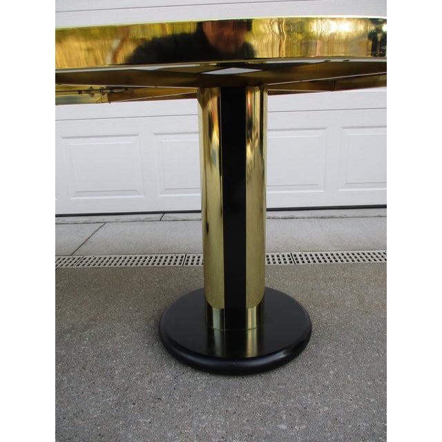 DIA - Design Institute America Design Institute of America Dia Oval Brass Chrome Finish Dining Table For Sale - Image 4 of 9