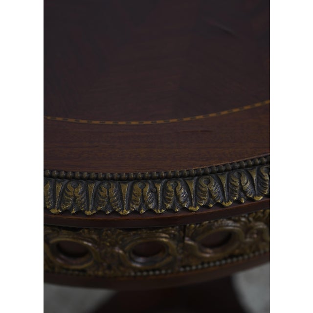Vintage Louis XVI Mahogany Marquetry Inlaid End Table For Sale In Philadelphia - Image 6 of 15