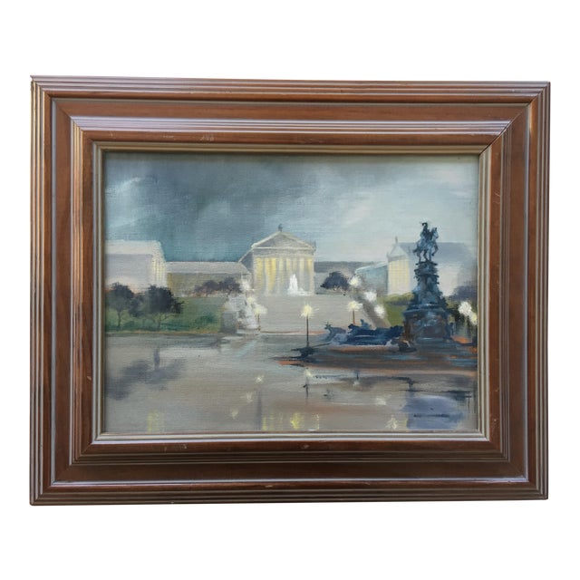 MidCentury Philadelphia Museum of Art Oil Painting Chairish