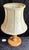 Vintage Table Lamp with Turned Teak Wood Base and Hand-Stitched Leather Shade, 1970s For Sale - Image 4 of 7