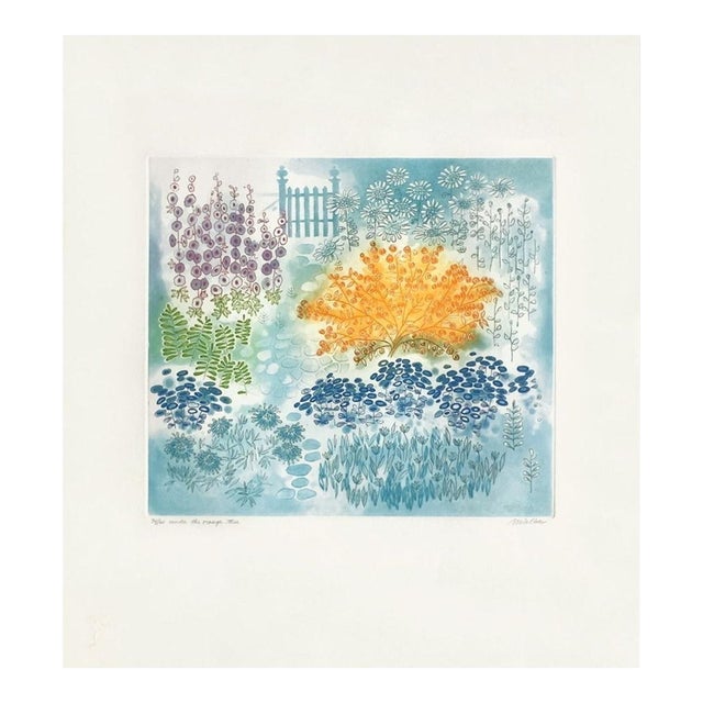 1985 Anne Walker Under the Orange Tree Signed Etching For Sale