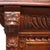 English Jacobean Carved Oak Sideboard With Ornate Stained Glass C1900 For Sale - Image 4 of 16