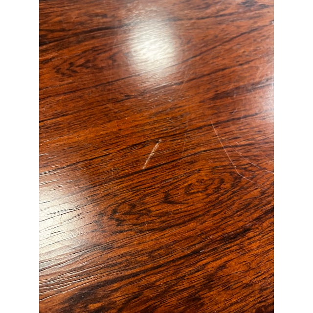 Vintage Knoll International Oval Rosewood Dining Table With Chrome Pedestal For Sale - Image 9 of 14