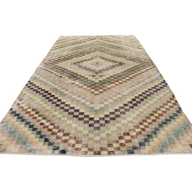 Vintage Turkish Sivas Rug - 05'07 X 09'02 For Sale - Image 4 of 10