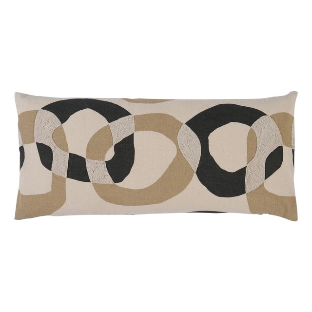 Schumacher Conrad 30" Lumbar Pillow In Dune For Sale