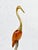 Mid-Century Modern Tall Carved Teak and Brass Heron Figurine, 1960s For Sale - Image 11 of 14