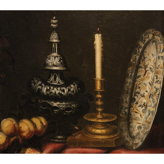 Antonio Tibaldi, Still Life 1670, Oil on Canvas For Sale - Image 7 of 15