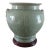 19th Century Celadon Jardiniere on Vintage Stand For Sale