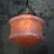 French Clichy Pink Reeded Glass Pendant Lamp For Sale - Image 6 of 7