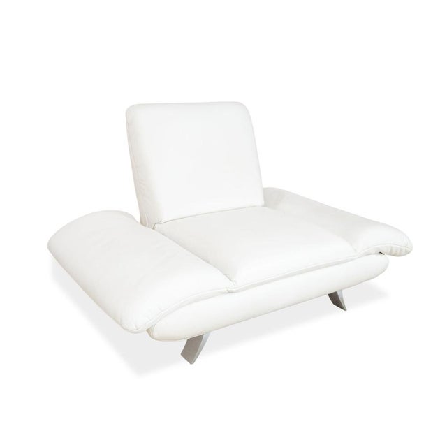 Cream Leather Rossini Armchair with Manual Function from Koinor For Sale - Image 4 of 14