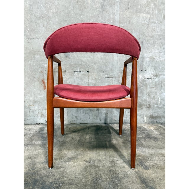 Attributed to Kai Kristiansen “Troja” Teak Armchair — Midcentury Danish Modern (1950s) For Sale In San Francisco - Image 6 of 17